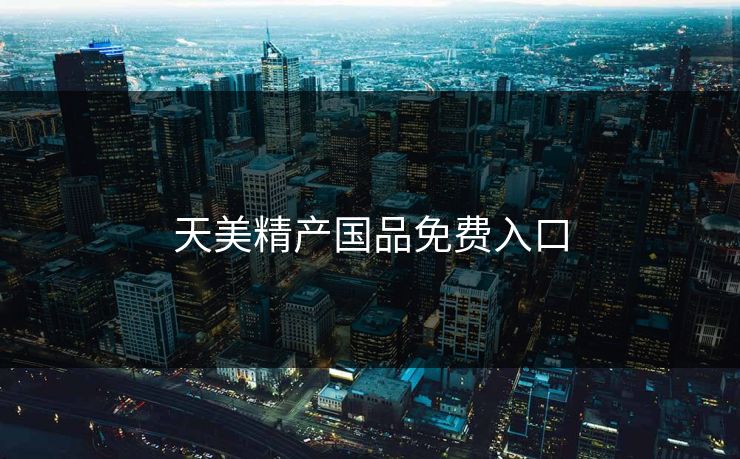 天美精产国品免费入口